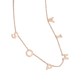 Personalized Spaced Letter Name Necklace - Custom Alphabet Initial Pendant for Women