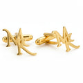 Bespoke Signature Monogram Name Cufflinks - Personalized Brass Name Jewelry for Men