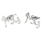 Personalized 3-Initial Monogram Cufflinks for Men – Custom Letter Cufflinks for Wedding & Groom Accessories