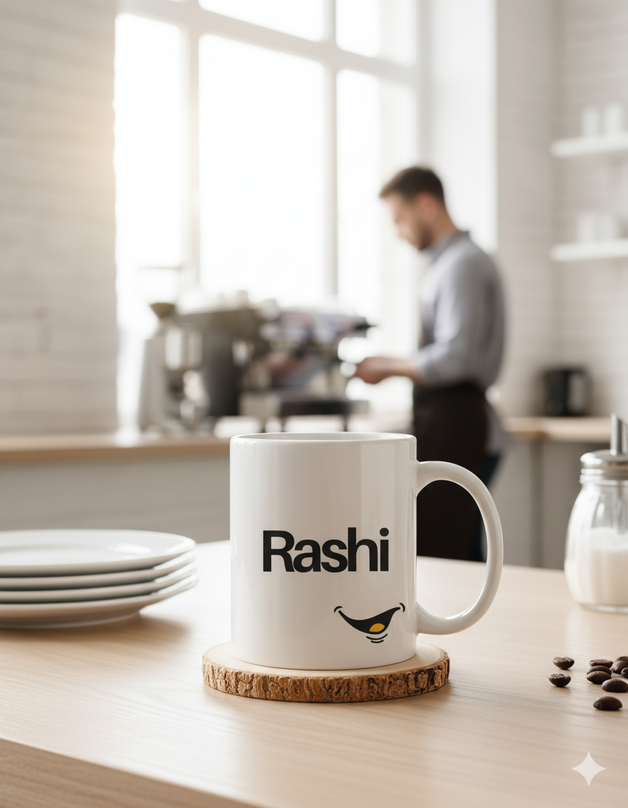 Moskai Sip & Smile Personalised Coffee Mug | White 11oz