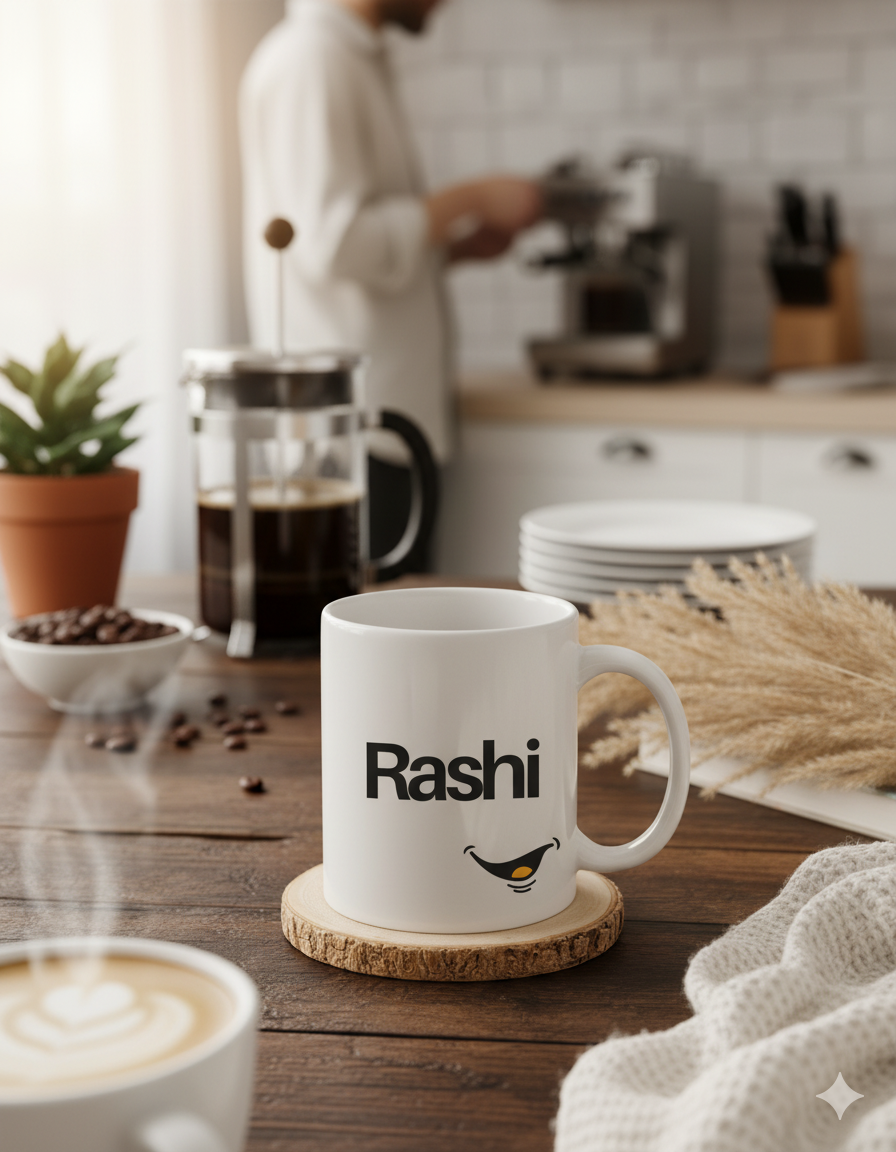 Moskai Sip & Smile Personalised Coffee Mug | White 11oz