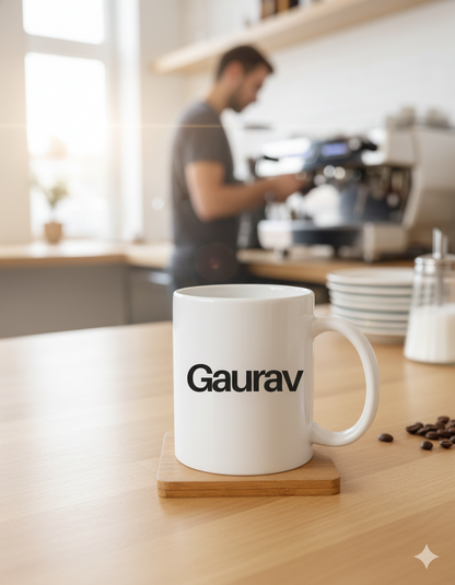 Moskai Coffee Lover Quote Personalised Mug | White 11oz