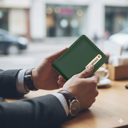 Gents Wallet Green | Premium Leather Finish