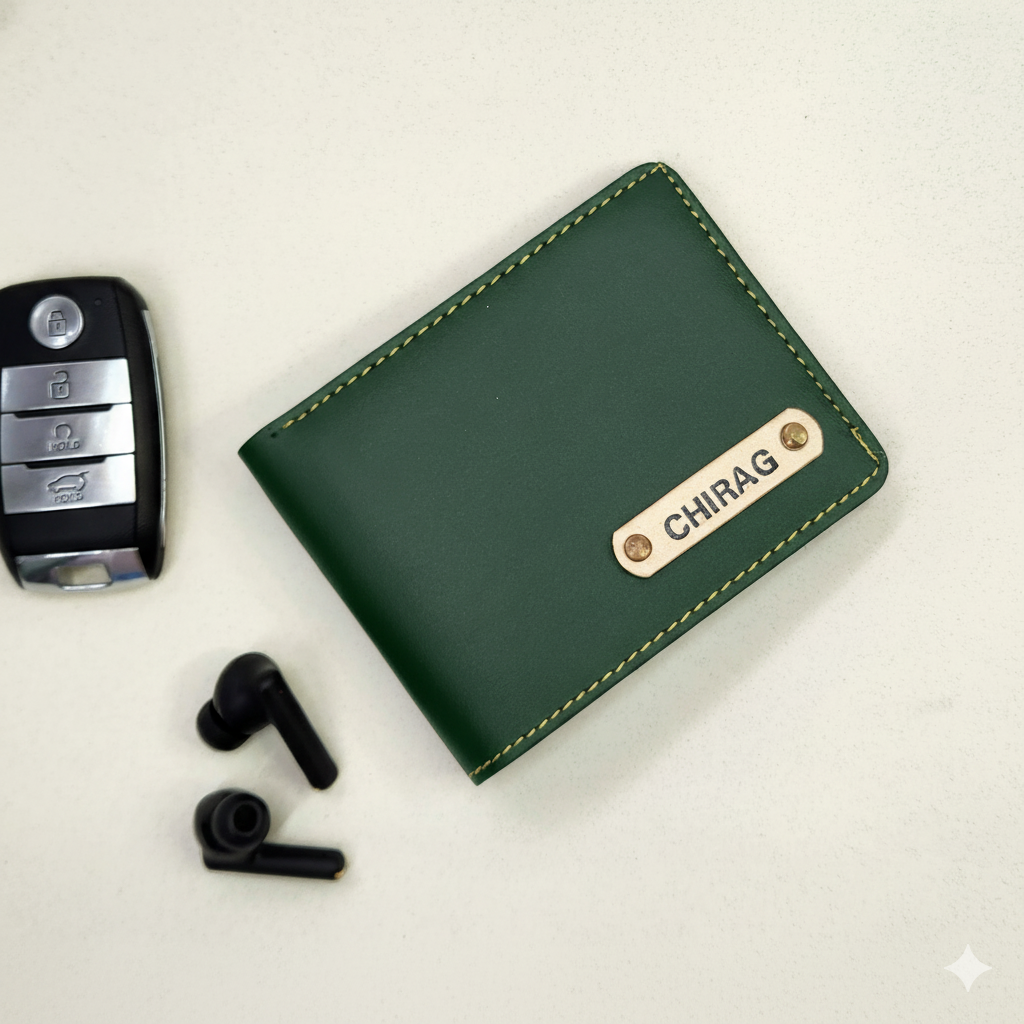 Gents Wallet Green | Premium Leather Finish