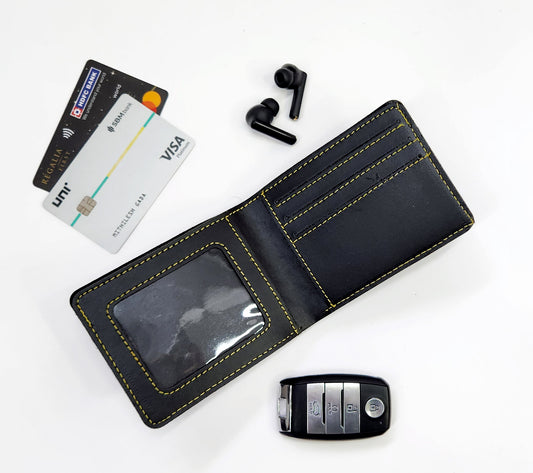 Gents Wallet Black | Premium Leather Finish