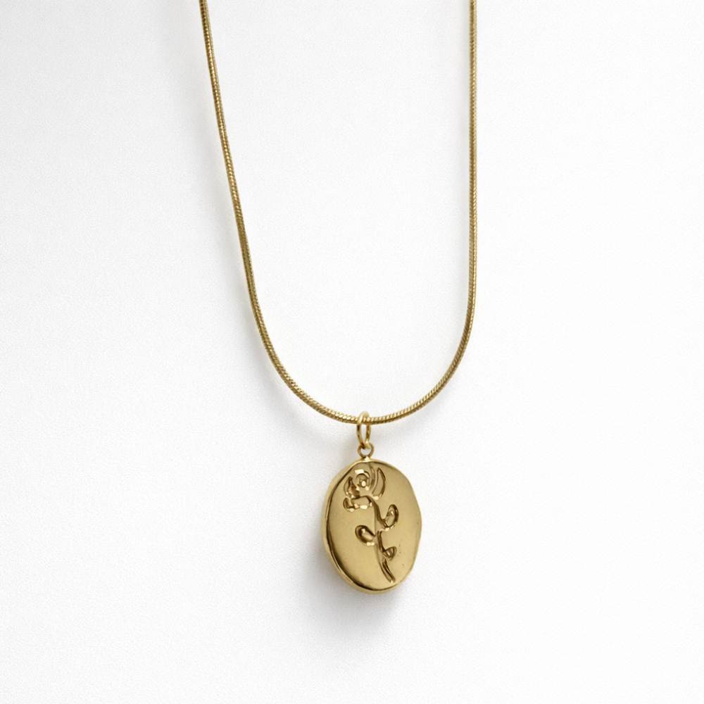 Moskai Elegant Rose Impression Pendant Necklace for Women