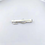 Personalised Infinity Couple Name Tie Clip for Men Engraved Brass Tie Bar, Wedding Groom Tie Pin Gift