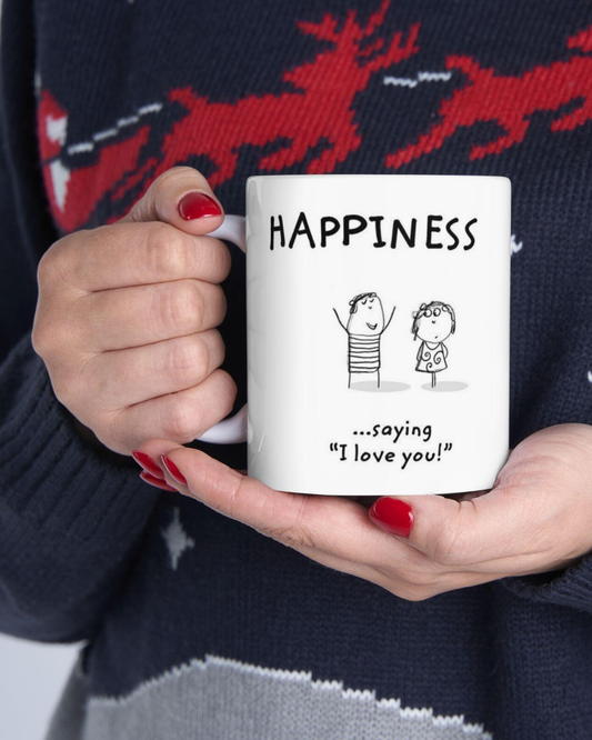 MOSKAI Happiness is You Personalised Coffee Mug