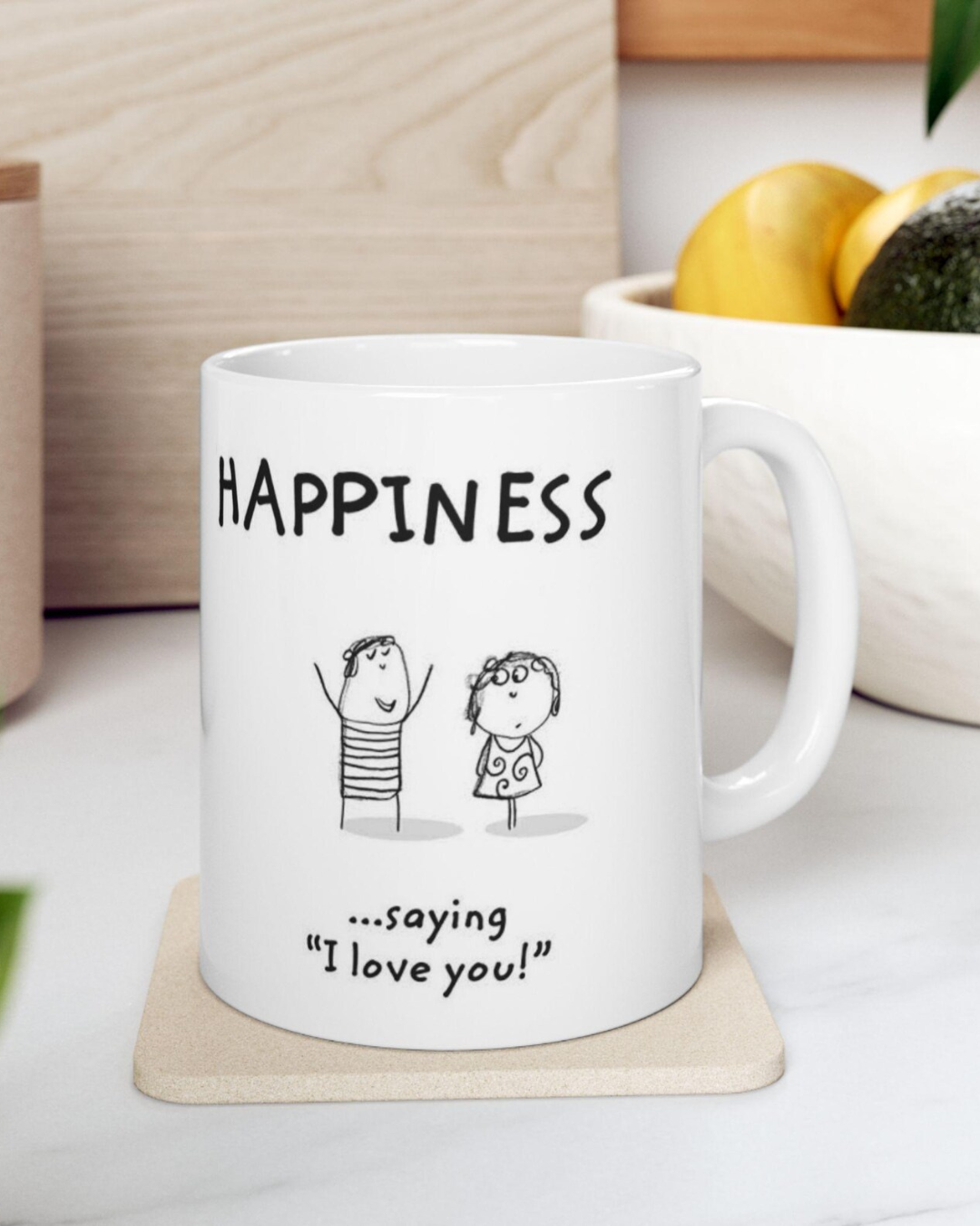 MOSKAI Happiness is You Personalised Coffee Mug