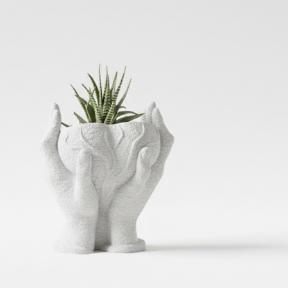 Heart in Hands 3D Printed Planter | Flower Vase | Eco-Friendly Moskai Love Collection