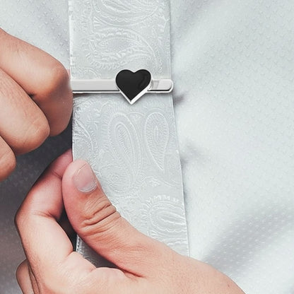 heart tie clip enamel design for men

tie clips for men romantic heart accessory

luxury tie clip heart motif for him

tie pin with enamel heart from Valentine collection

cufflinks and tie set styled heart tie bar clip

customised tie pin alternative heart design