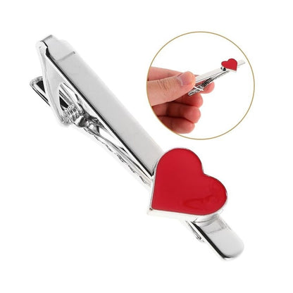 heart tie clip enamel design for men

tie clips for men romantic heart accessory

luxury tie clip heart motif for him

tie pin with enamel heart from Valentine collection

cufflinks and tie set styled heart tie bar clip

customised tie pin alternative heart design