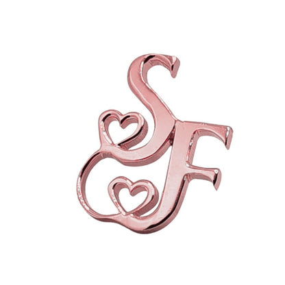 Moskai Heart with Initials Personalised Brooch