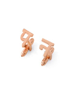 Custom Hindi Initial Name Cufflinks - Personalized Devnagri Script Lettering for Men in Brass