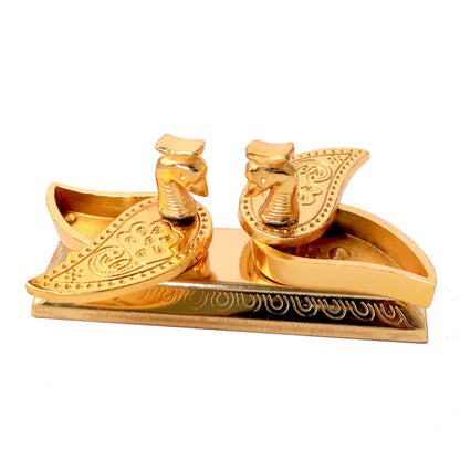 Moskai Peacock Roli Chawal Dibbi | Decorative Metal Kumkum Box