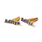Personalized Enamel Name Cufflinks for Men Custom Full Name Enamel Cufflinks Gold Plated Formal Wedding Groom Gift