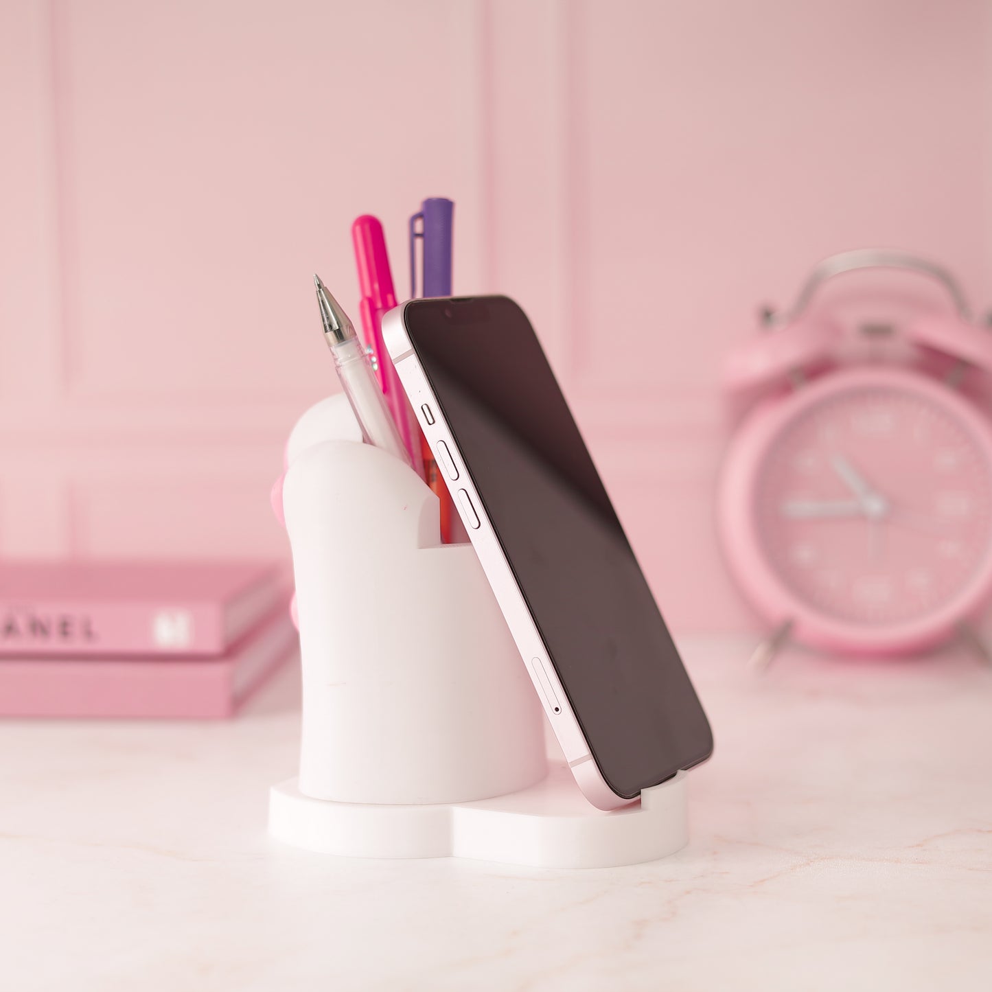 Moskai 3D Cat Paw Name Pen and Mobile Stand | Cute Desk Organizer