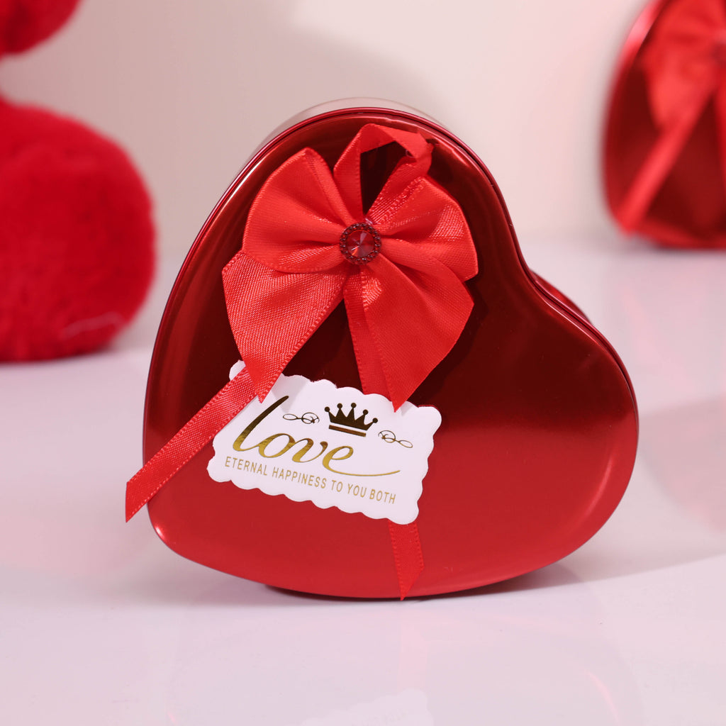 Enchanted Heart Gift Box – Red | Gold Foil Rose & Teddy Love Keepsake