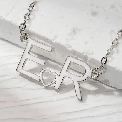 Moskai Personalised Initial & Heart Collection Name Necklace