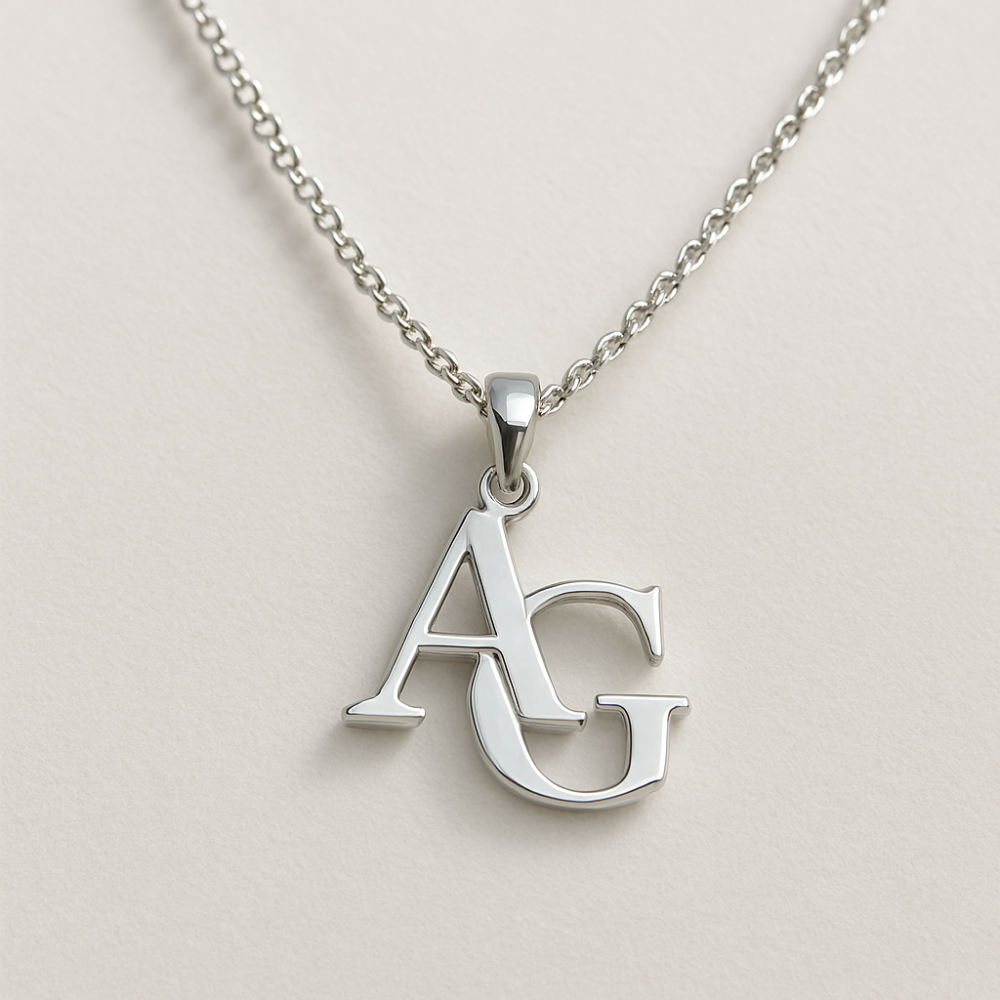 personalized initials pendant for her