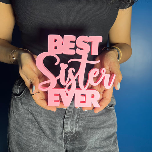 Personalised 3D Best Brother Sister Ever Showpiece