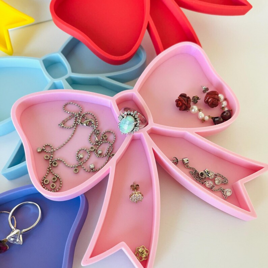 Personalised 3D Bow Jewelry Tray Ribbon Design by Moskai