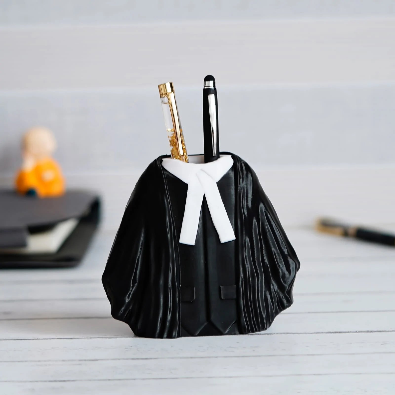 Personalised 3D Lawyer Coat Pen Stand for Desk by Moskai