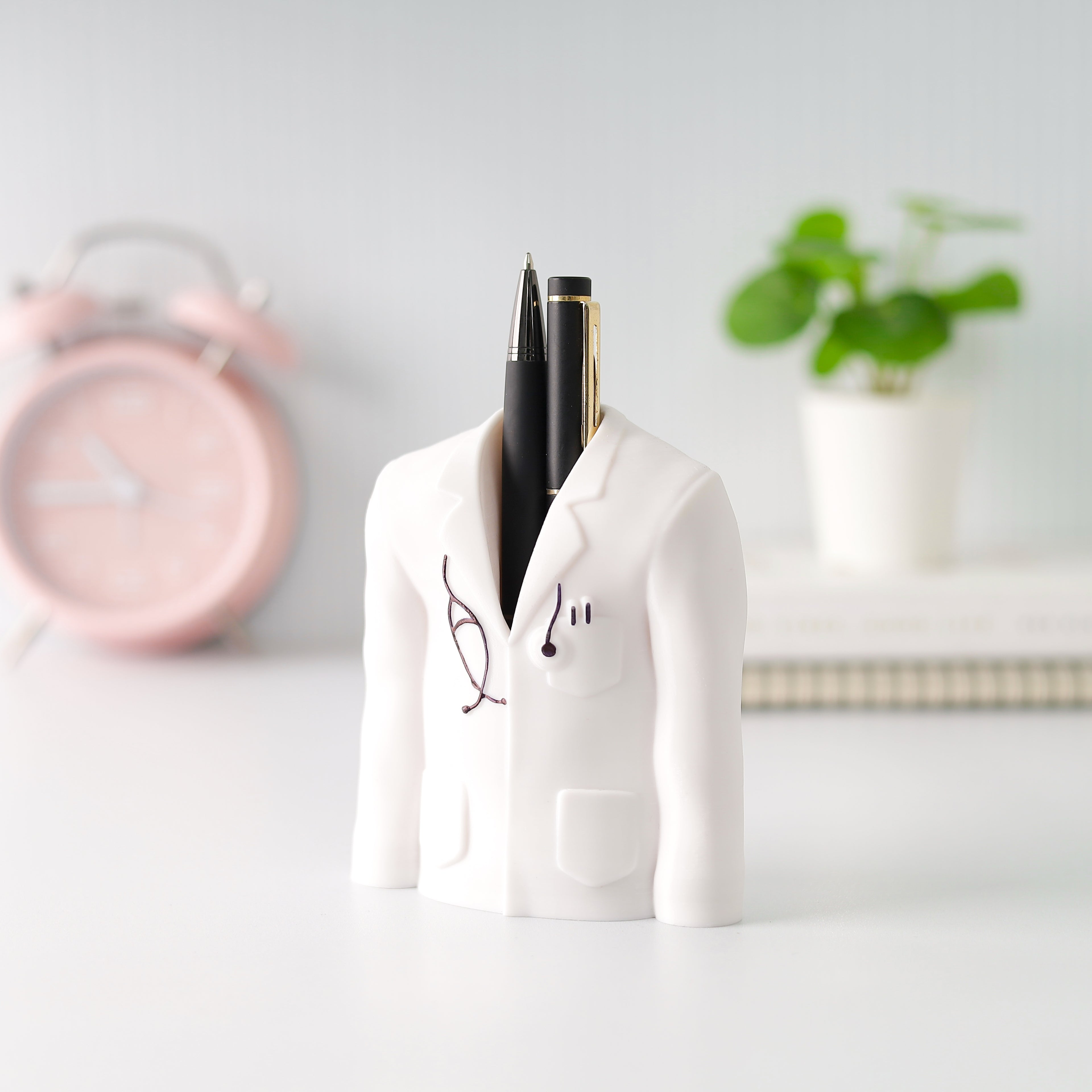 Personalised 3D Doctor Coat Pen Stand with Name by Moskai