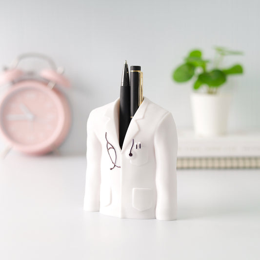 Personalised 3D Doctor Coat Pen Stand with Name by Moskai