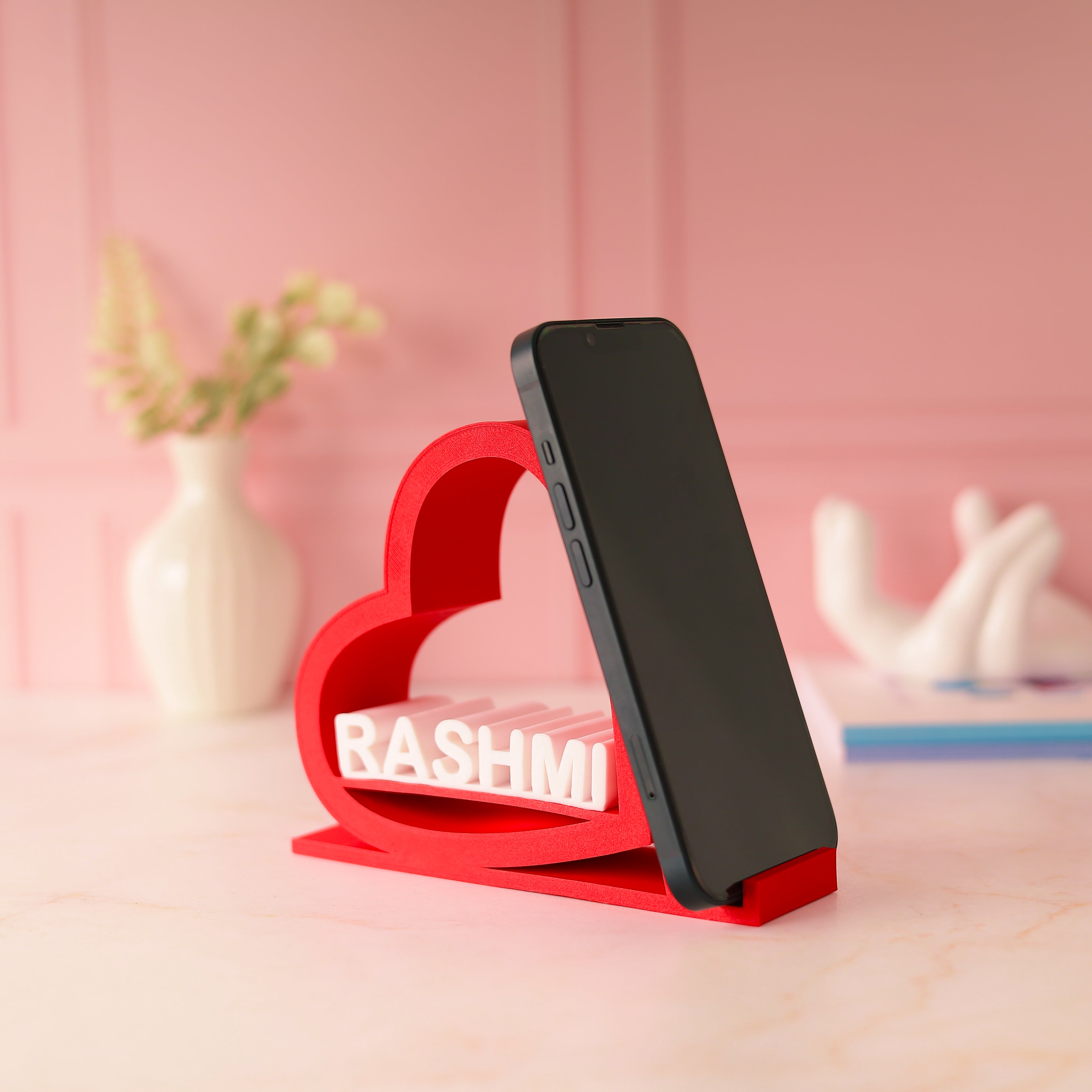 Personalised 3D Love Mobile Stand Holder by Moskai