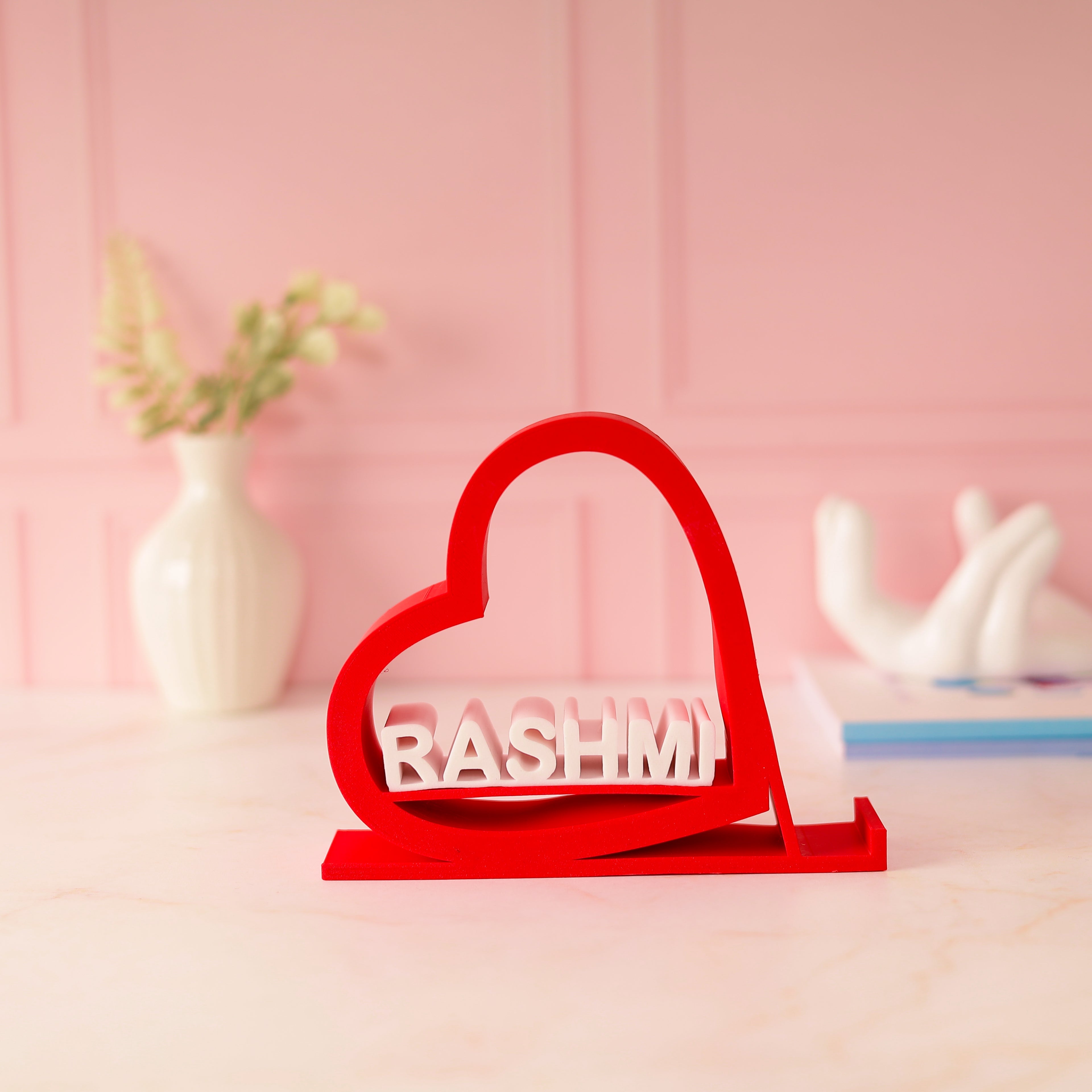 Personalised 3D Love Mobile Stand Holder by Moskai