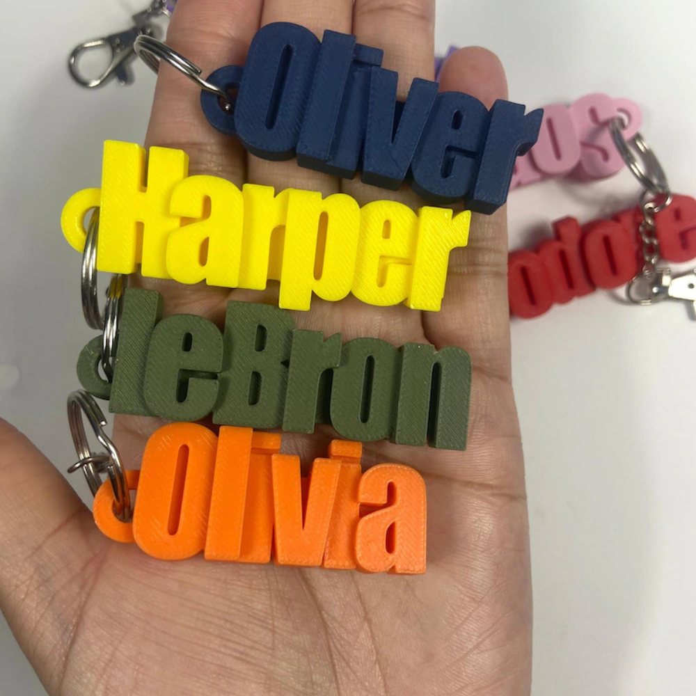 Personalised 3D Name Keychain for Keys by Moskai