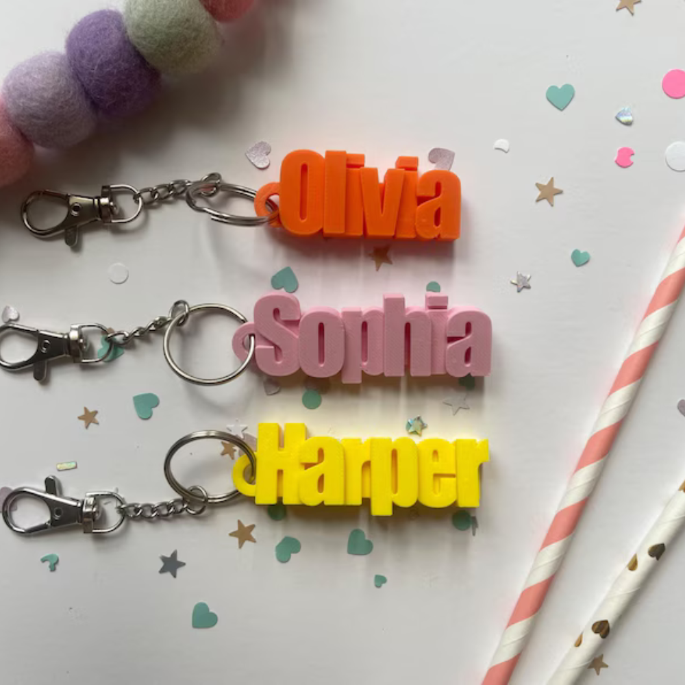 Personalised 3D Name Keychain for Keys by Moskai