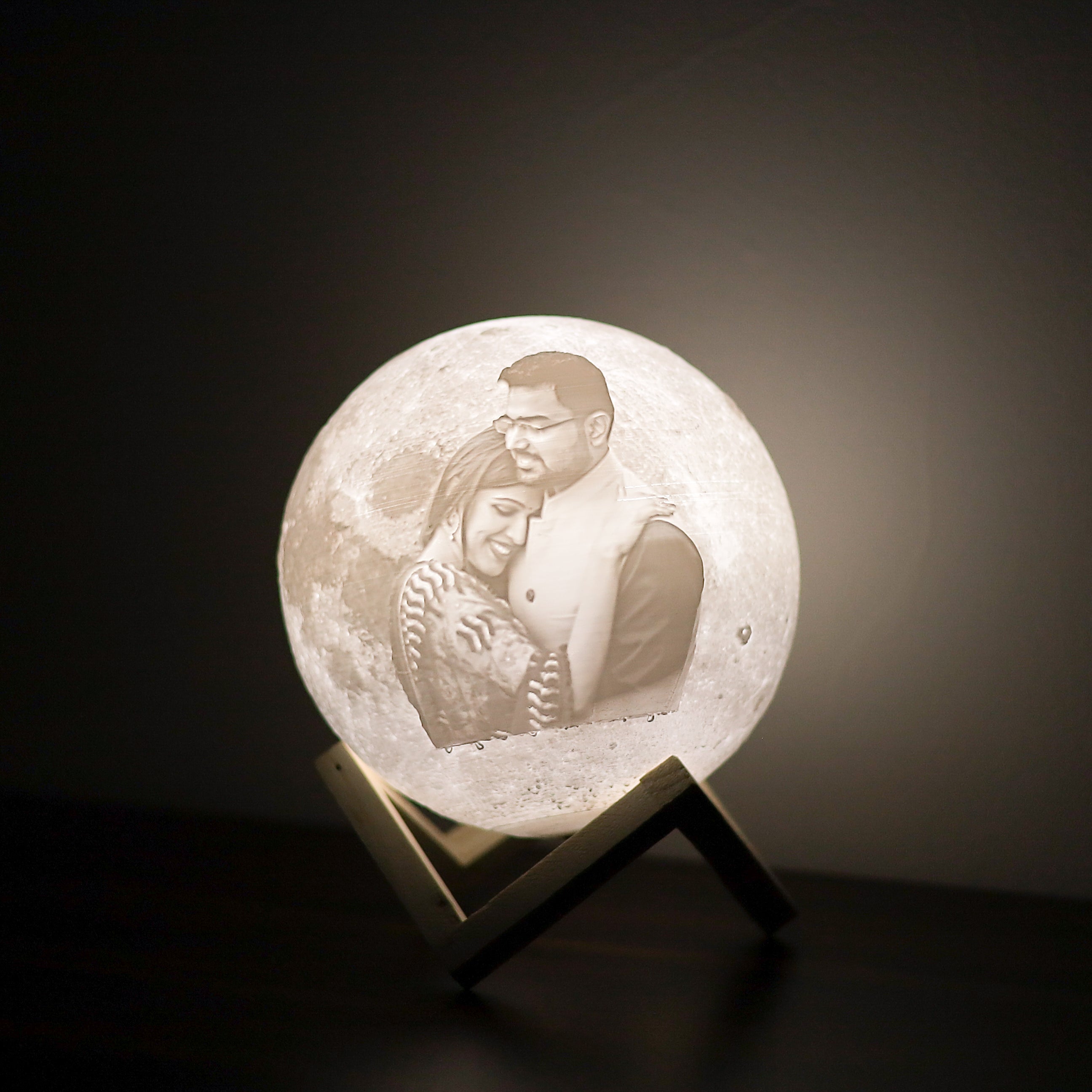 Personalized 3D Printed Photo Moon Lamp for Special Gifts by Moskai