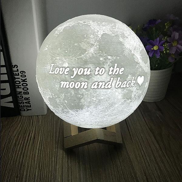 Personalized 3D Printed Photo Moon Lamp for Special Gifts by Moskai