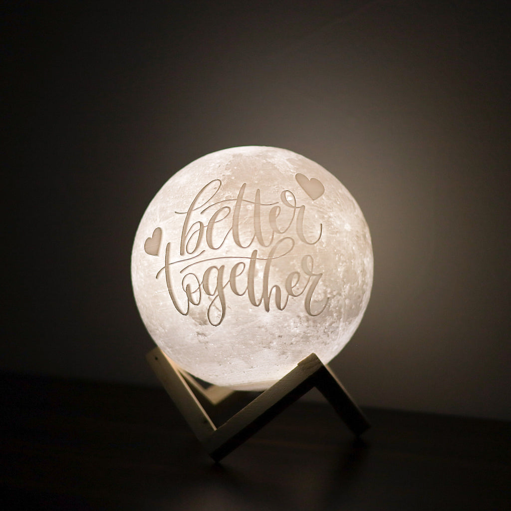 Personalized 3D Printed Photo Moon Lamp for Special Gifts by Moskai