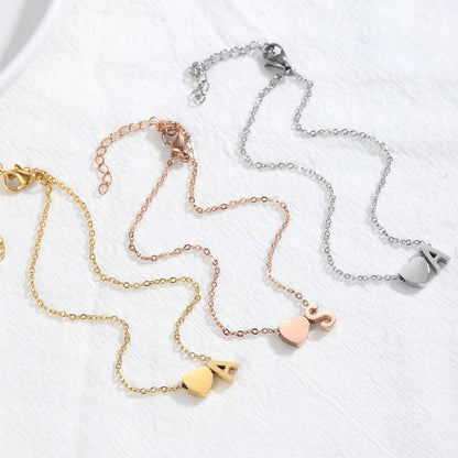 Moskai Personalised Initial Anklet with Heart