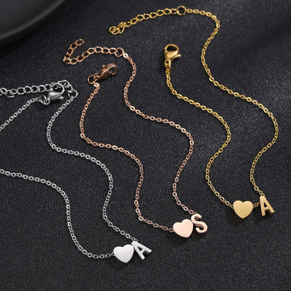 Moskai Personalised Initial Anklet with Heart