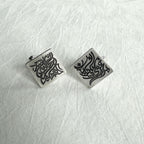 Personalized Arabic Cufflinks for Men – Custom Initials Design