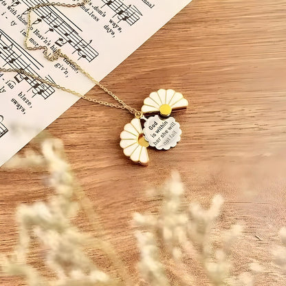 Personalized Hidden Secret Message Daisy Locket Necklace