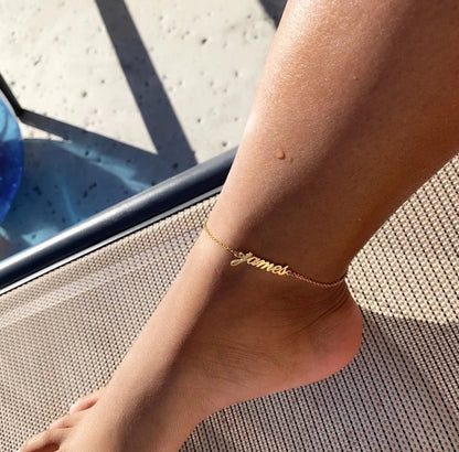 Personalised Name Anklet – Custom Jewelry for Women & Girls