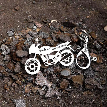 Personalised Bike Keychain with Vehicle Number | Gift for Bikers