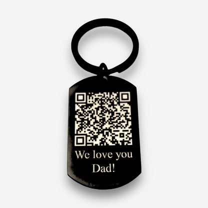 Personalised QR Code Keychain with Custom Text | Secret Message Gift