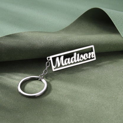 Moskai Personalized Name Keychain – Custom Gift in Gold, Rose Gold & Silver Finish