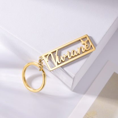 Moskai Personalized Name Keychain – Custom Gift in Gold, Rose Gold & Silver Finish
