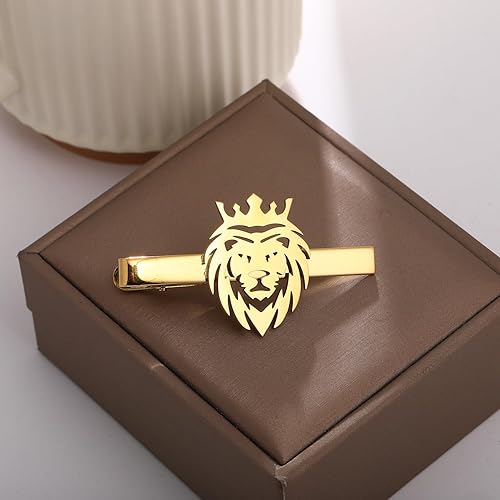 Personalized Lion Brooch for Men & Women – Custom Crown Lion Design