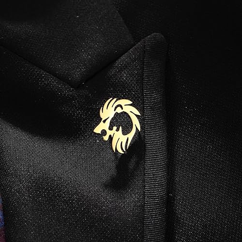 Personalized Lion Shape Pin – Custom Brooch Gift for Him
