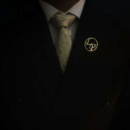 Personalized Round Initial Brooch – Custom Gift for Her or Him