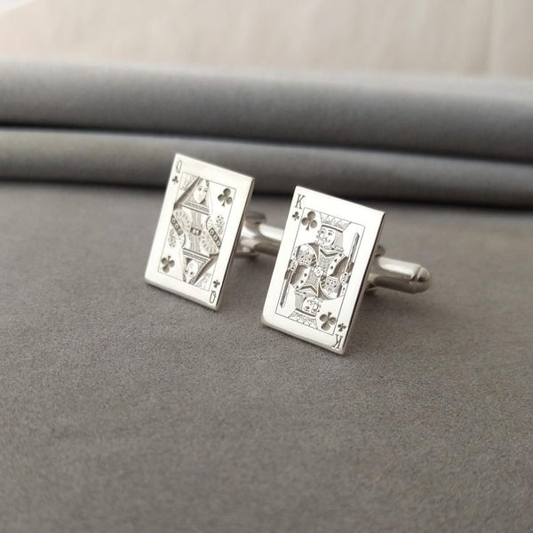 Personalized Playing Card Cufflinks – Custom Poker Design