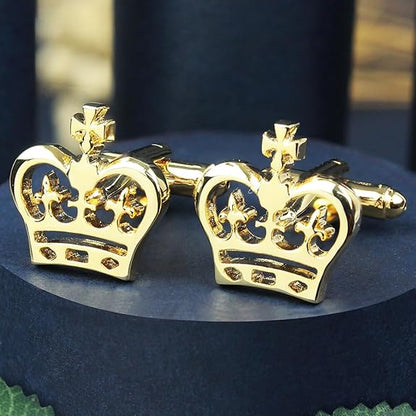 Moskai Crown Cufflinks for Men – Royal Custom Gift